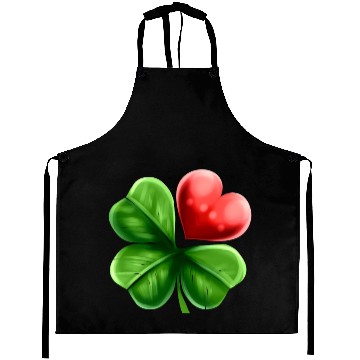Discover Four Leaf Clover Shamrock With Heart For St Aprons