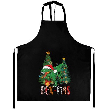 Discover Dino dinosaur T-rex Trex Tyrannosaurus Xmas Aprons
