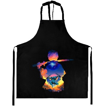 Discover Sunset Samurai Warrior Aprons
