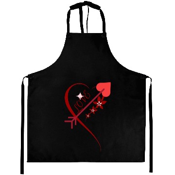 Discover Red floral cupid arrows heart Valentine's day Aprons
