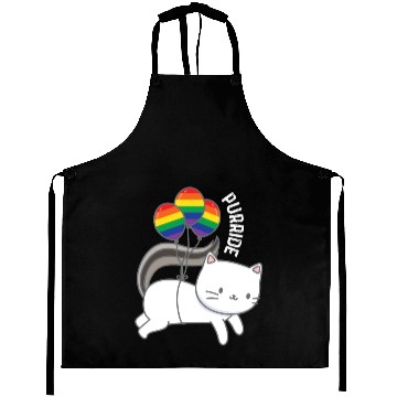 Discover Purride Cat Balloon Rainbow Gay Aprons