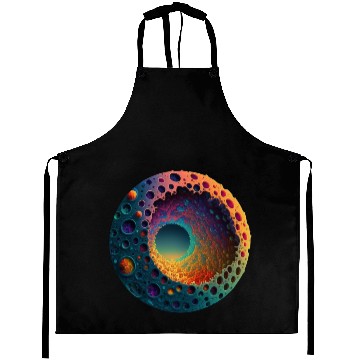 Discover Rounded Psychedelic Swirl Aprons