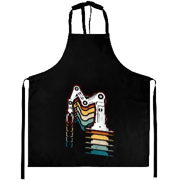 Discover Robot Robotics Engineer Retro Aprons