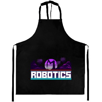 Discover Robot Robotics Engineer Retro Aprons