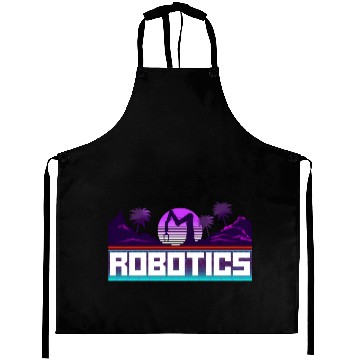 Discover Robot Robotics Engineer Retro Aprons