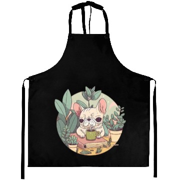 Discover Cute Frenchie, Coffee & Books: A Perfect Pairing Aprons