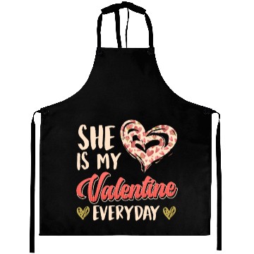 Discover She is my valentine Love Couple Valentine's Day Aprons