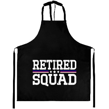 Discover Retirement Patriotic US Flag Retired Squad Aprons