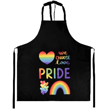 Discover PRIDE We Choose Love Rainbow Hearts & Rainbow Aprons