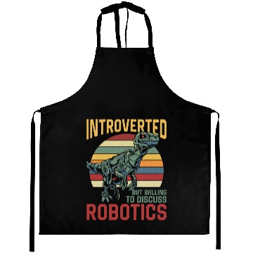 Discover Robot Robotics Engineer Retro Aprons