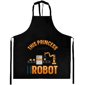 Discover Robot Robotics Engineer Female Aprons