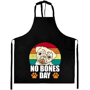 Discover No Bones Day Pug Funny Aprons