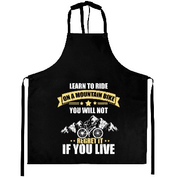 Discover Mountain Bike Downhill MTB Mountain Biker Present Aprons