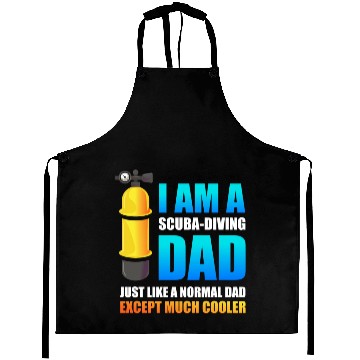 Discover Scuba Diving Dad Snorkeling Deep Sea Diver Aprons
