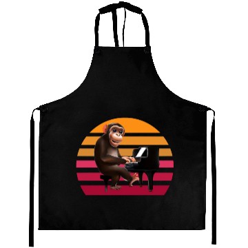 Discover Monkey at the piano Aprons
