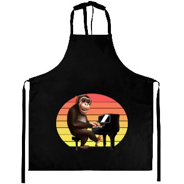 Discover Monkey at the piano Aprons