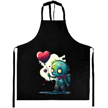 Discover Cute Zombie Lost Heart Ballon Aprons