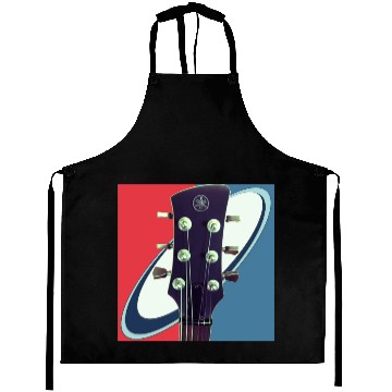 Discover Red White Blue Rock and Roll Themed Guitar Aprons