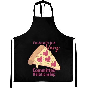 Discover Anti-Valentines Very Committed Pizza Relationship Aprons