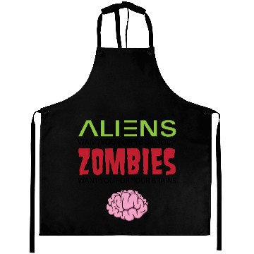Discover Aliens vs Zombies Aprons