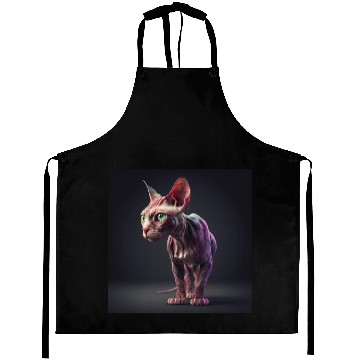 Discover Canadian Sphynx cat with transparent skin Aprons
