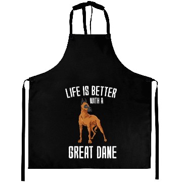 Discover Life Is Better With A Great Dane Aprons