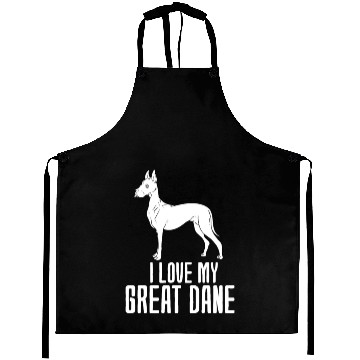 Discover I Love My Great Dane Aprons