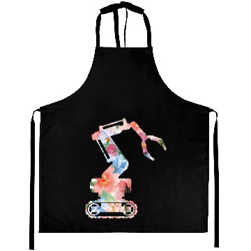 Discover Robot Robotics Engineer Flower Aprons