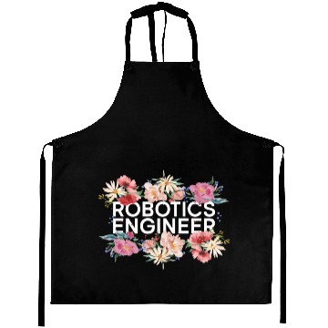 Discover Robot Robotics Engineer Flower Aprons