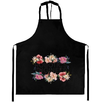 Discover Robot Robotics Engineer Flower Aprons