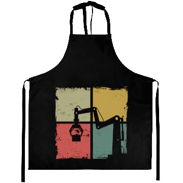 Discover Robot Robotics Engineer Retro Aprons