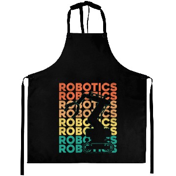 Discover Robot Robotics Engineer Retro Aprons
