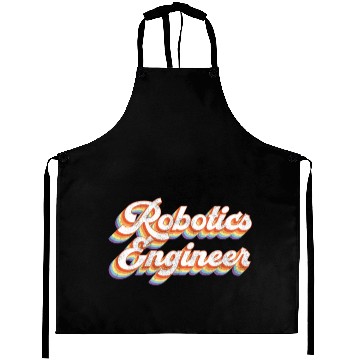 Discover Robot Robotics Engineer Retro Aprons