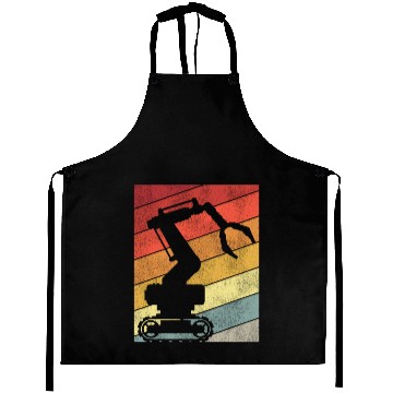 Discover Robot Robotics Engineer Retro Aprons