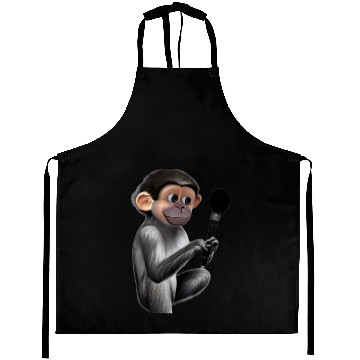 Discover Little Monkey With Microphone Aprons