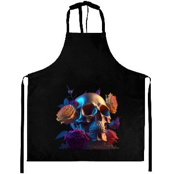 Discover Horror Skull Colored Aprons