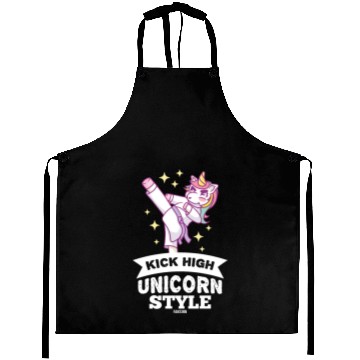 Discover Unicorn girl martial arts training Aprons