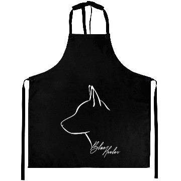 Discover Funny Blue Heeler Profile dog mom Aprons