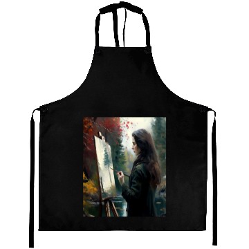 Discover Art Painter Girl Nature Painting Art Painter Aprons
