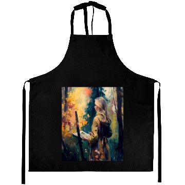 Discover Art Painter Girl Nature Painting Art Painter Aprons