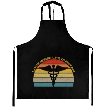 Discover Love Nurse Life Cheetah Aprons