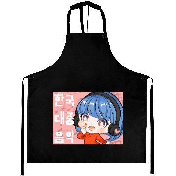 Discover Kpop Music Finger Heart Chibi Anime Manga Aestheti Aprons