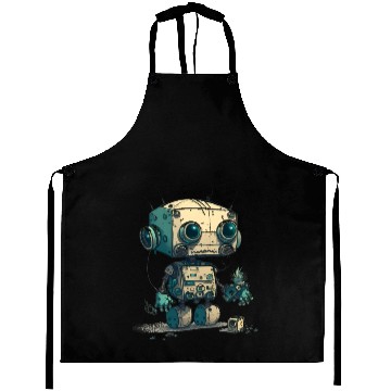 Discover Cute robot Aprons