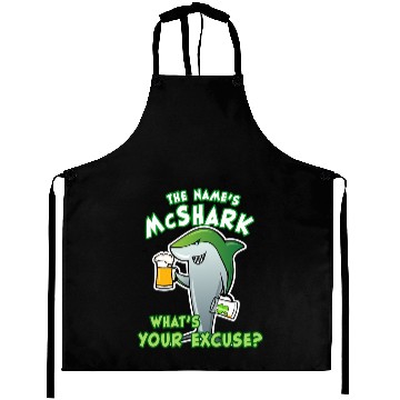Discover St Patricks Day Shark Funny Beer Drinking Aprons