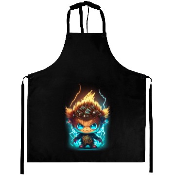Discover Angry and adorable little yellow monster Aprons