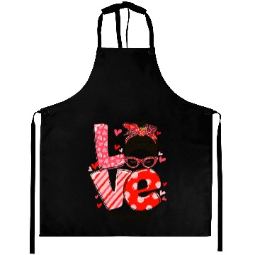 Discover ove Messy Bun Daycare Teacher Valentines Day Aprons