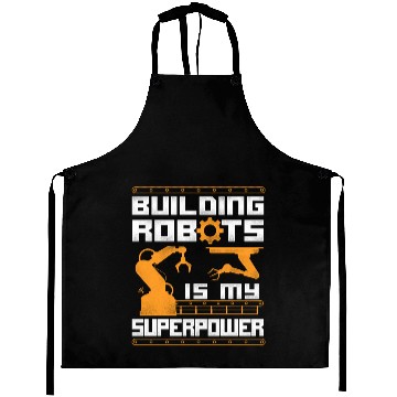 Discover Robot Robotics Engineer Vintage Aprons