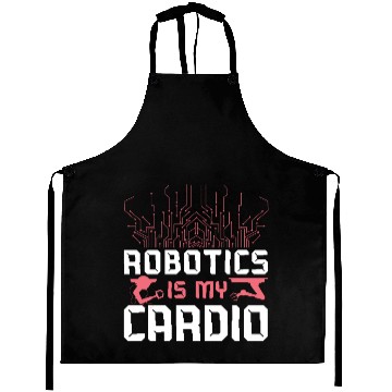Discover Robot Robotics Engineer Vintage Aprons
