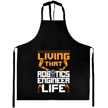 Discover Robot Robotics Engineer Vintage Aprons