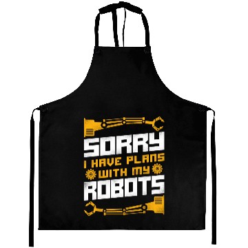 Discover Robot Robotics Engineer Vintage Aprons